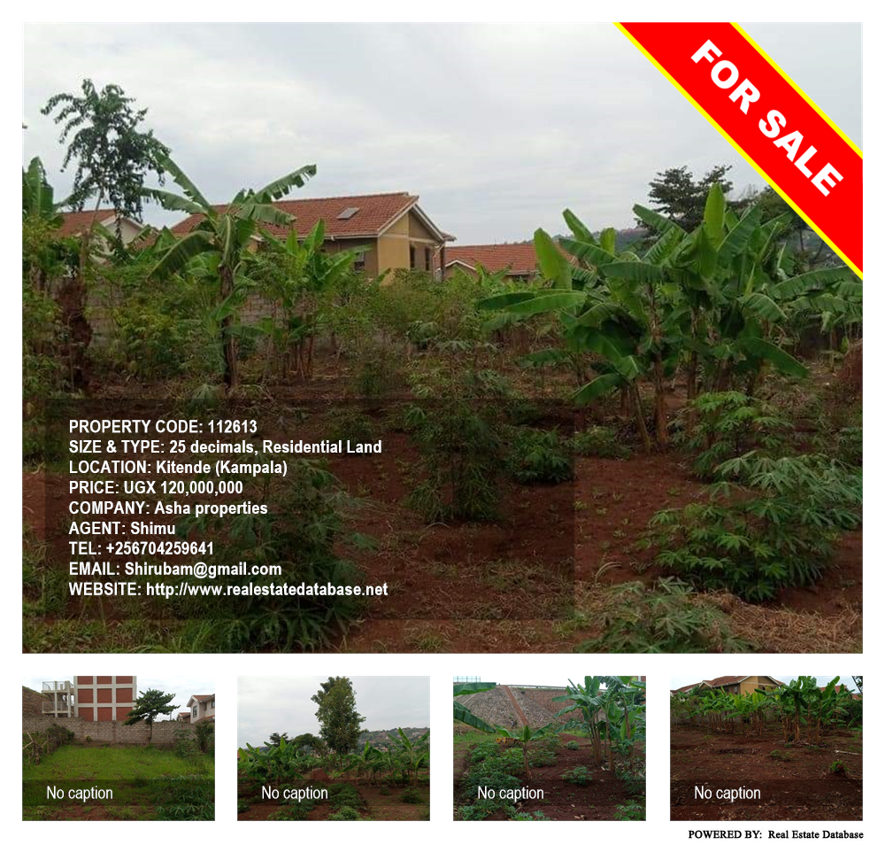 Residential Land  for sale in Kitende Kampala Uganda, code: 112613