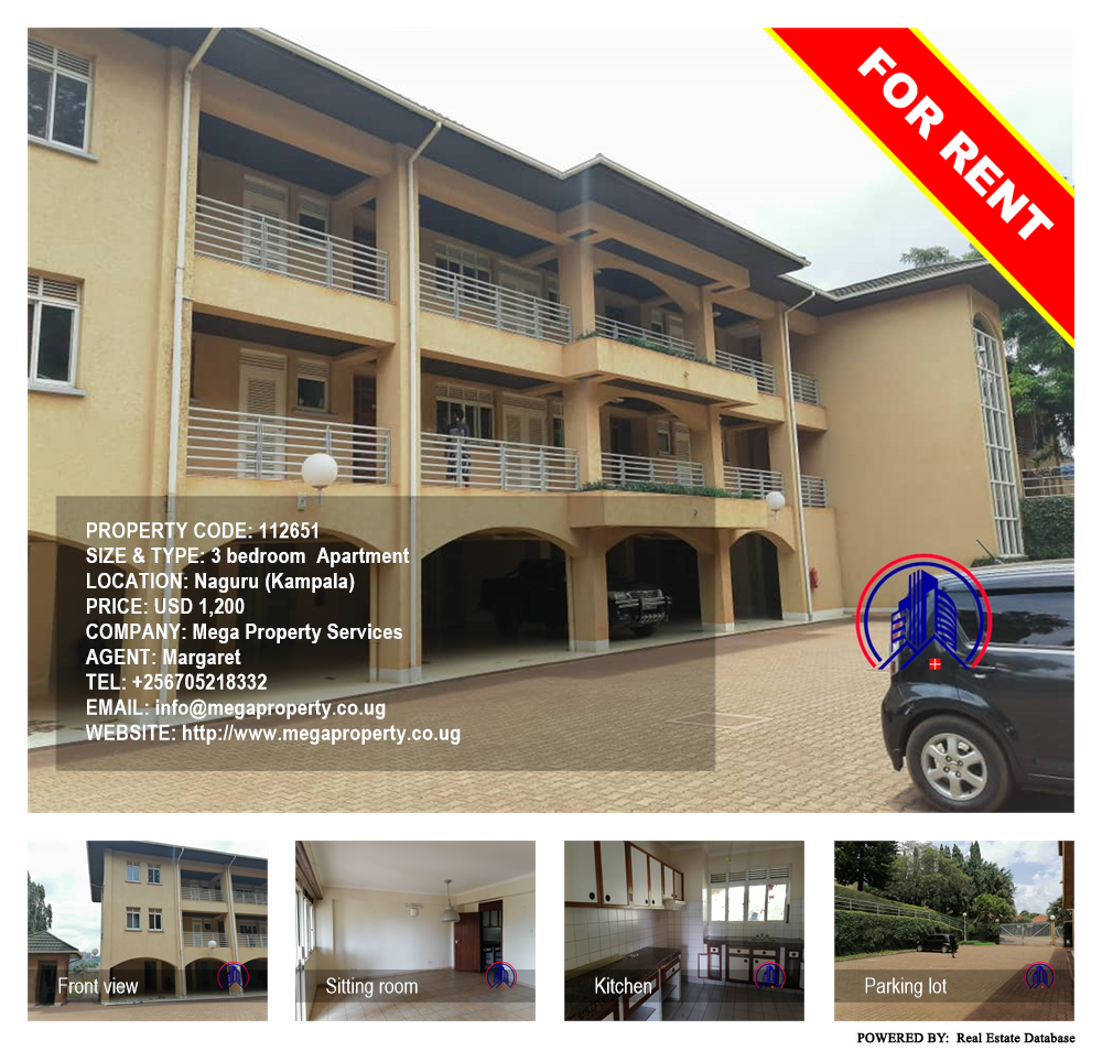 3 bedroom Apartment  for rent in Naguru Kampala Uganda, code: 112651