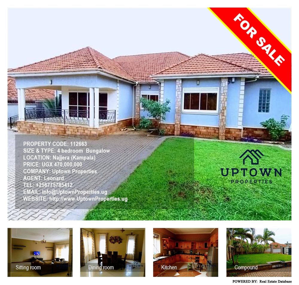 4 bedroom Bungalow  for sale in Najjera Kampala Uganda, code: 112663