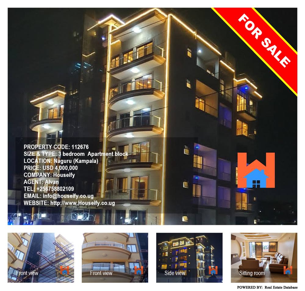 3 bedroom Apartment block  for sale in Naguru Kampala Uganda, code: 112676