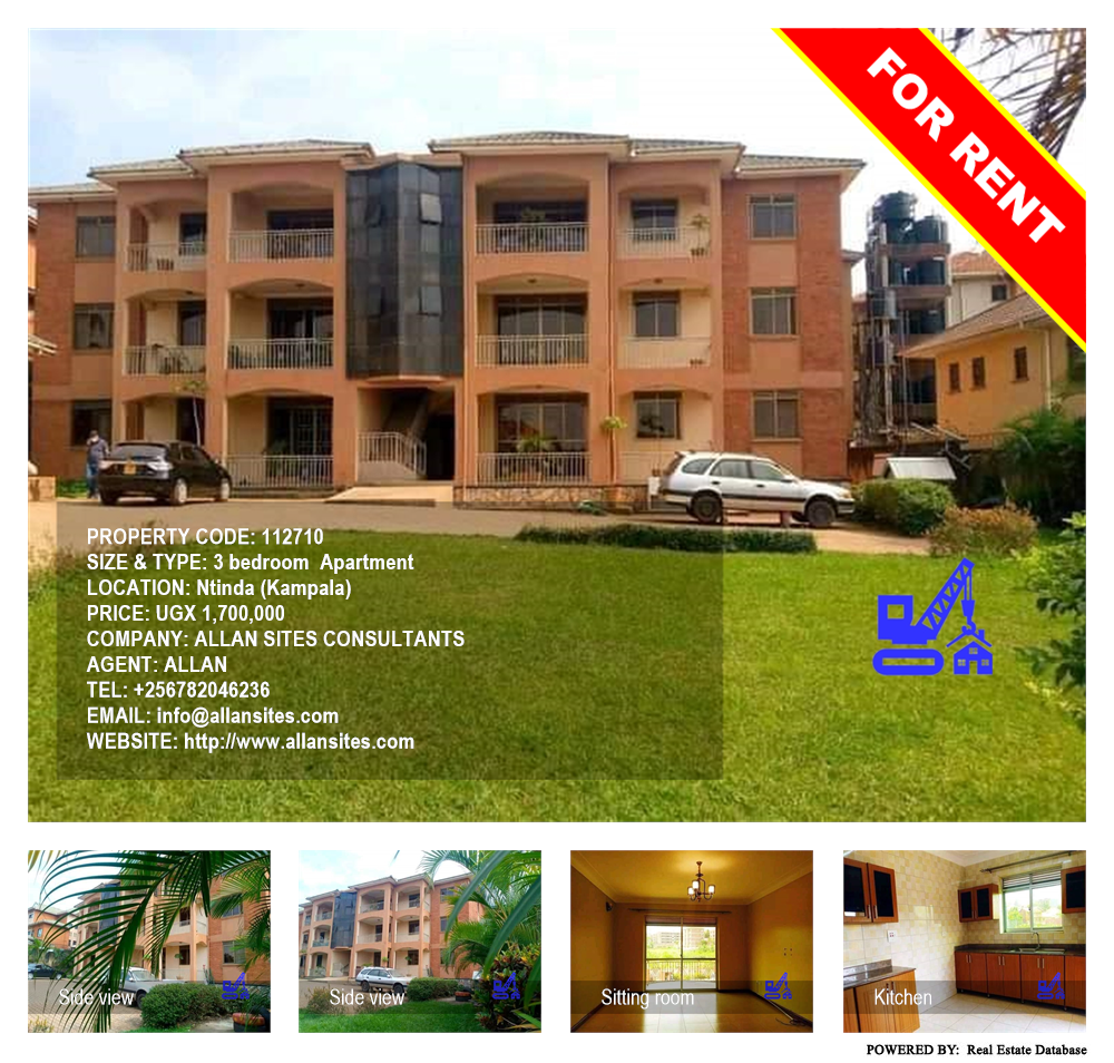 3 bedroom Apartment  for rent in Ntinda Kampala Uganda, code: 112710