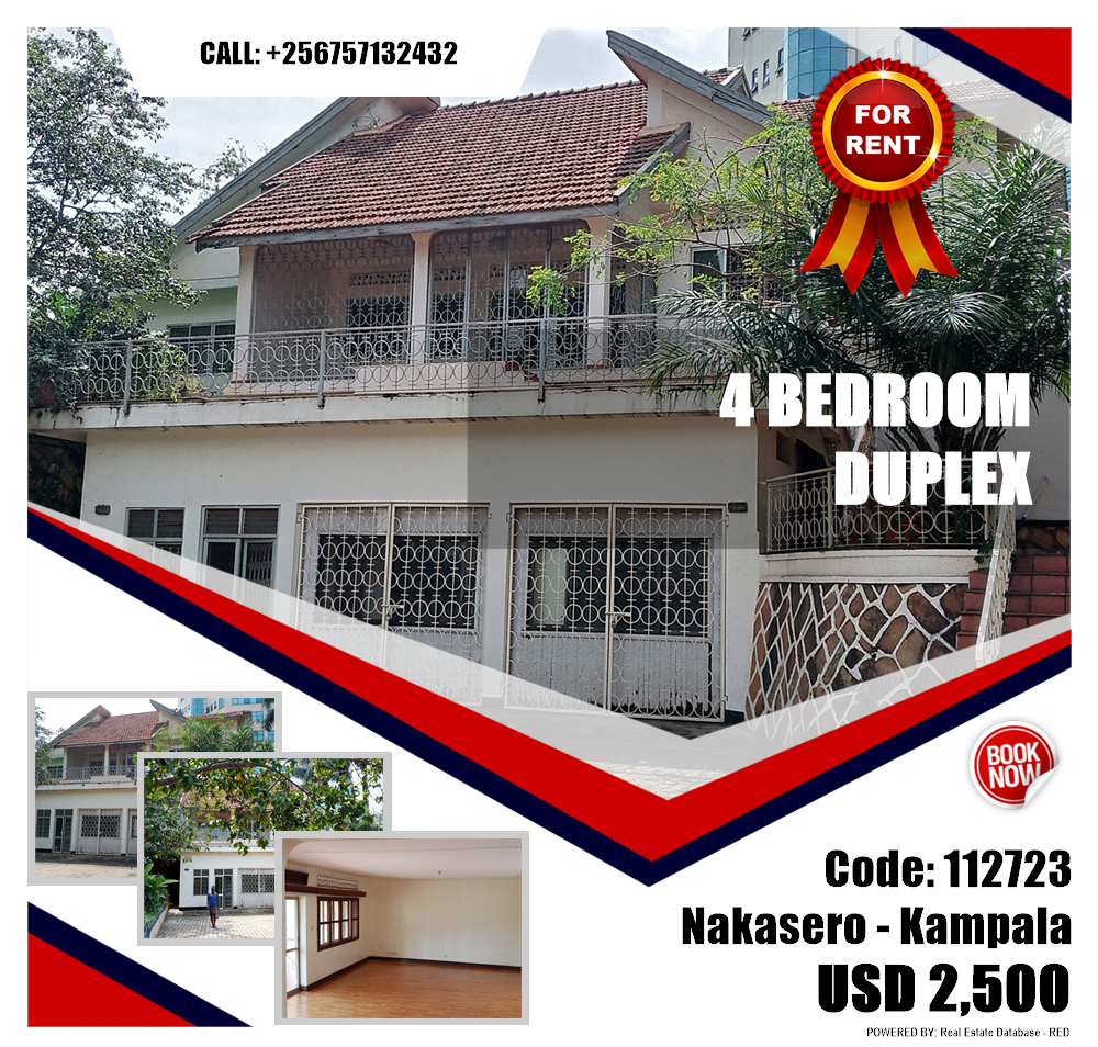 4 bedroom Duplex  for rent in Nakasero Kampala Uganda, code: 112723