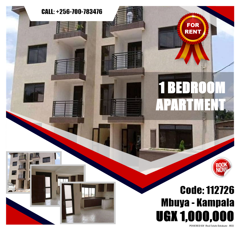 1 bedroom Apartment  for rent in Mbuya Kampala Uganda, code: 112726