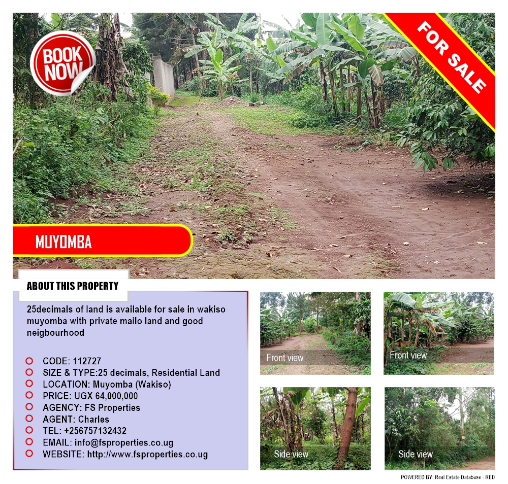 Residential Land  for sale in Muyomba Wakiso Uganda, code: 112727