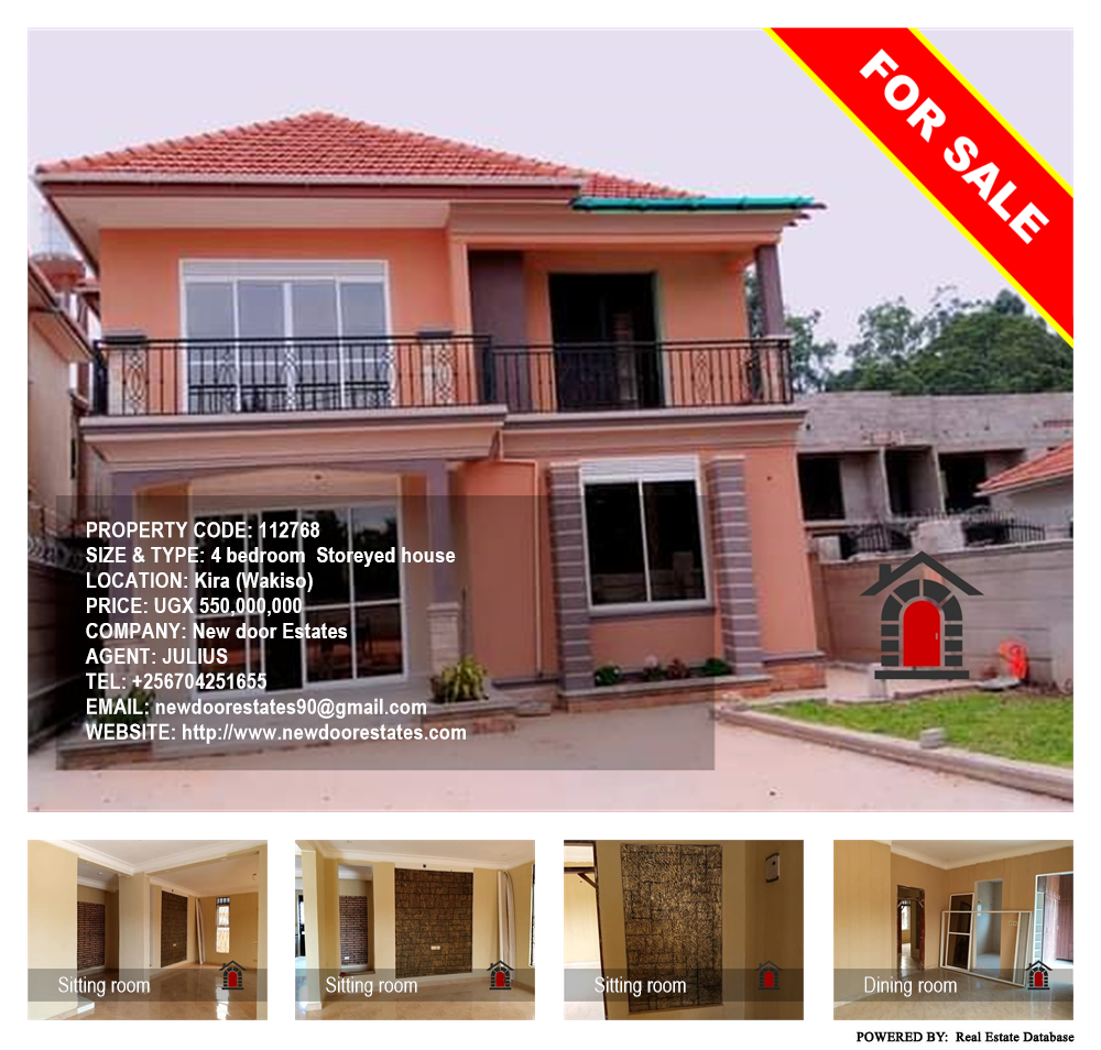 4 bedroom Storeyed house  for sale in Kira Wakiso Uganda, code: 112768