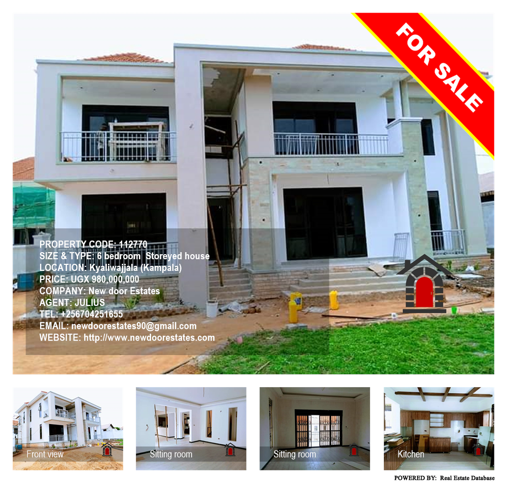 6 bedroom Storeyed house  for sale in Kyaliwajjala Kampala Uganda, code: 112770