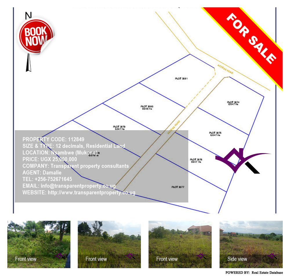 Residential Land  for sale in Nsambwe Mukono Uganda, code: 112849