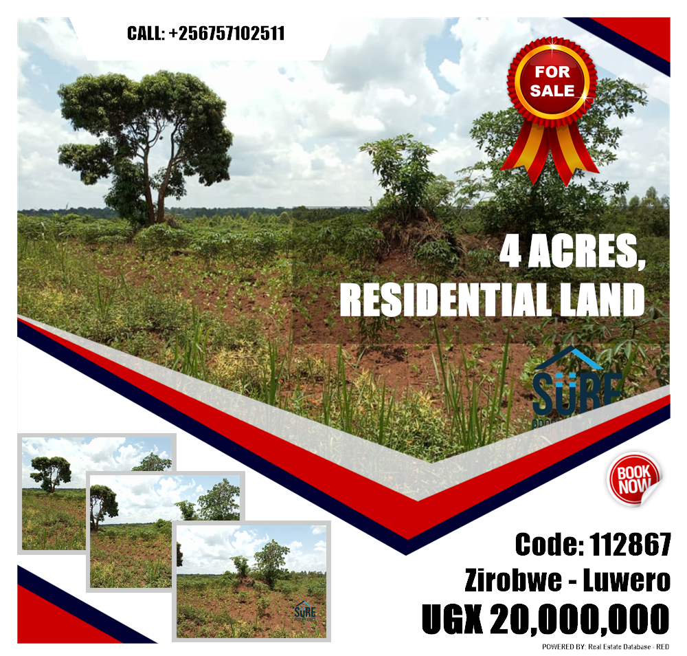 Residential Land  for sale in Ziloobwe Luweero Uganda, code: 112867