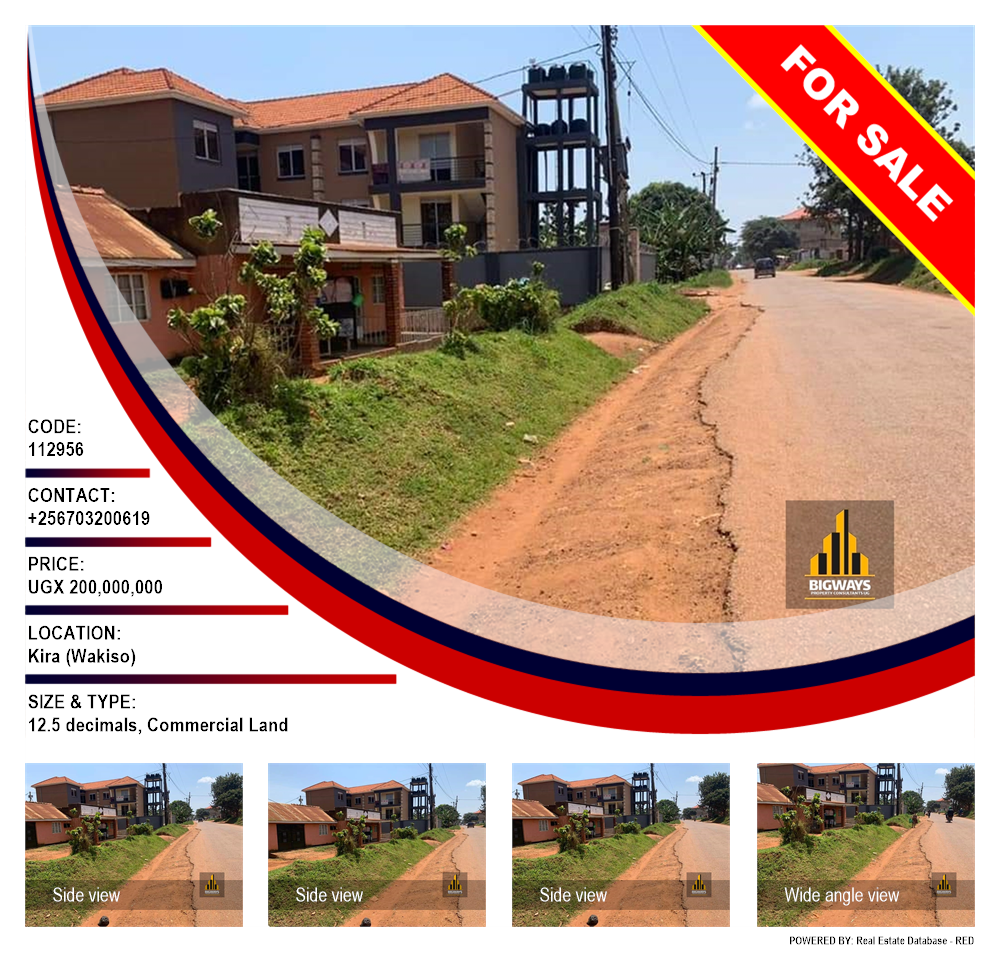 Commercial Land  for sale in Kira Wakiso Uganda, code: 112956