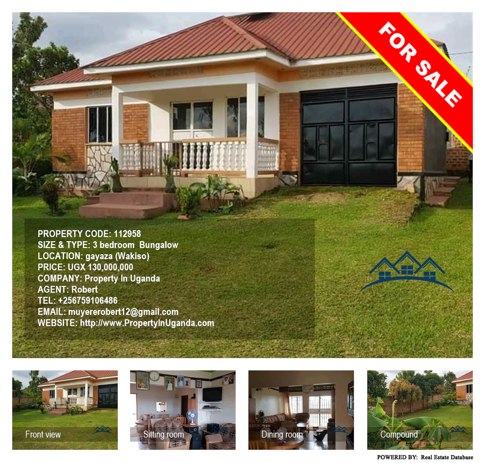 3 bedroom Bungalow  for sale in Gayaza Wakiso Uganda, code: 112958