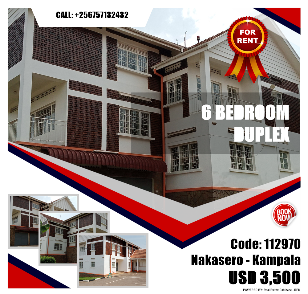 6 bedroom Duplex  for rent in Nakasero Kampala Uganda, code: 112970