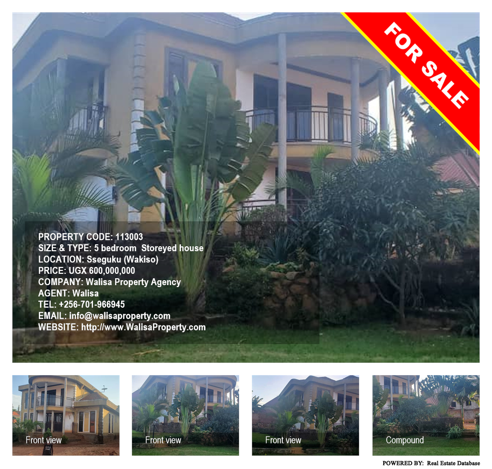 5 bedroom Storeyed house  for sale in Seguku Wakiso Uganda, code: 113003