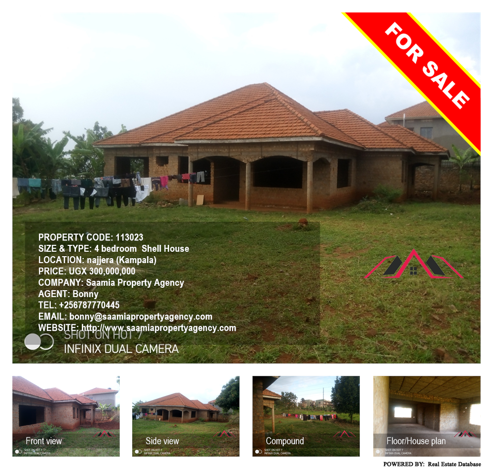 4 bedroom Shell House  for sale in Najjera Kampala Uganda, code: 113023