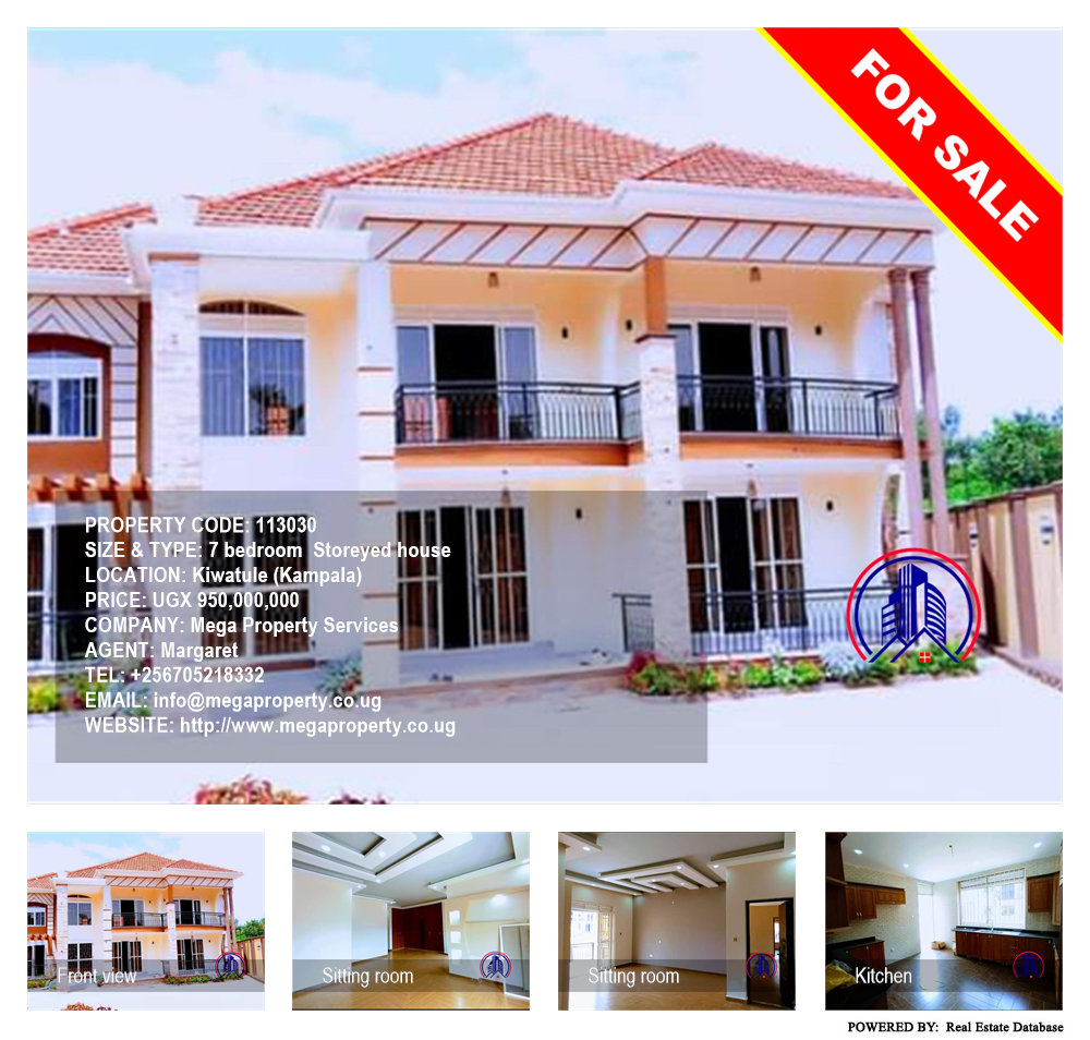 7 bedroom Storeyed house  for sale in Kiwaatule Kampala Uganda, code: 113030