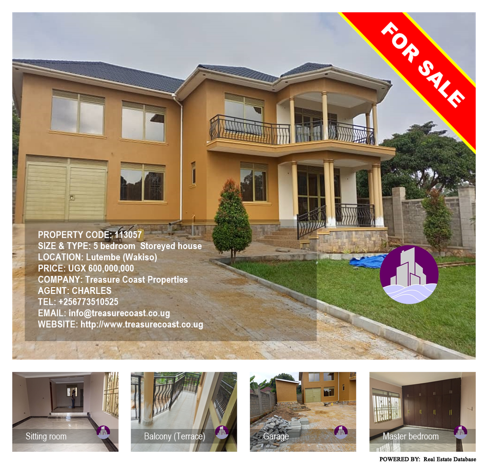 5 bedroom Storeyed house  for sale in Lutembe Wakiso Uganda, code: 113057