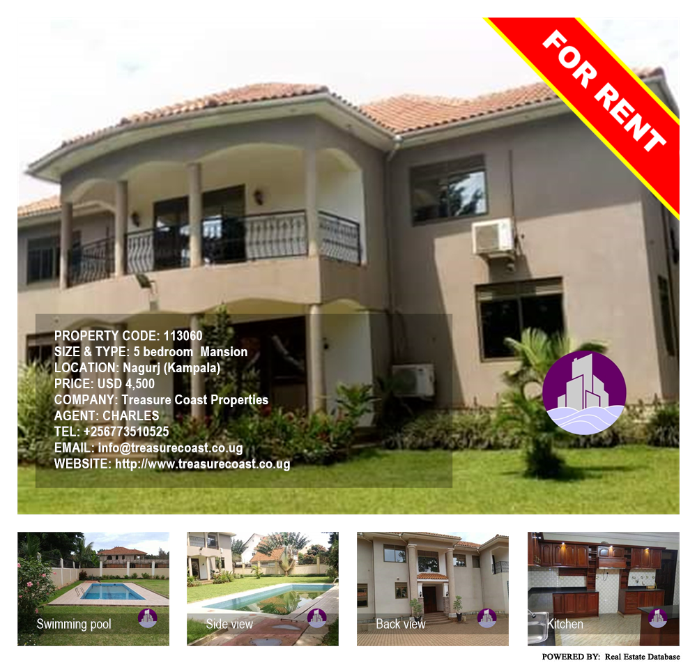 5 bedroom Mansion  for rent in Naguru Kampala Uganda, code: 113060