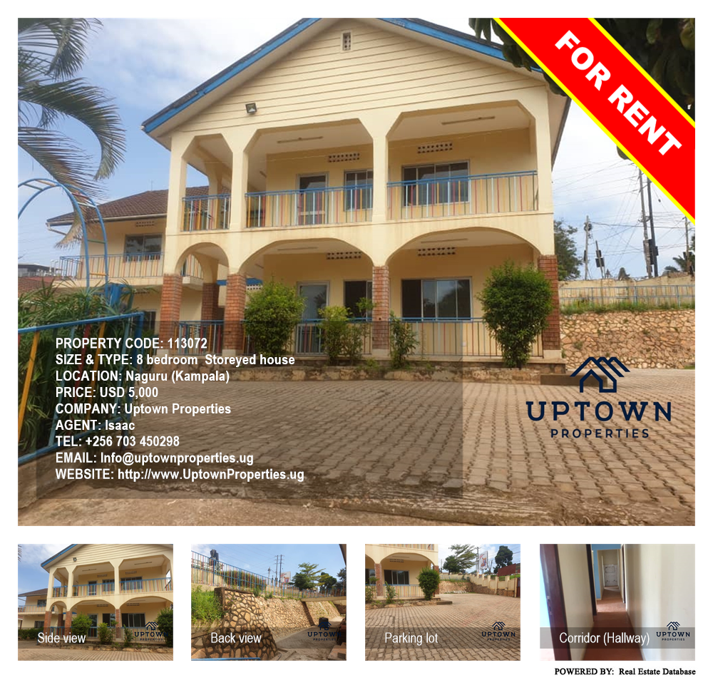8 bedroom Storeyed house  for rent in Naguru Kampala Uganda, code: 113072