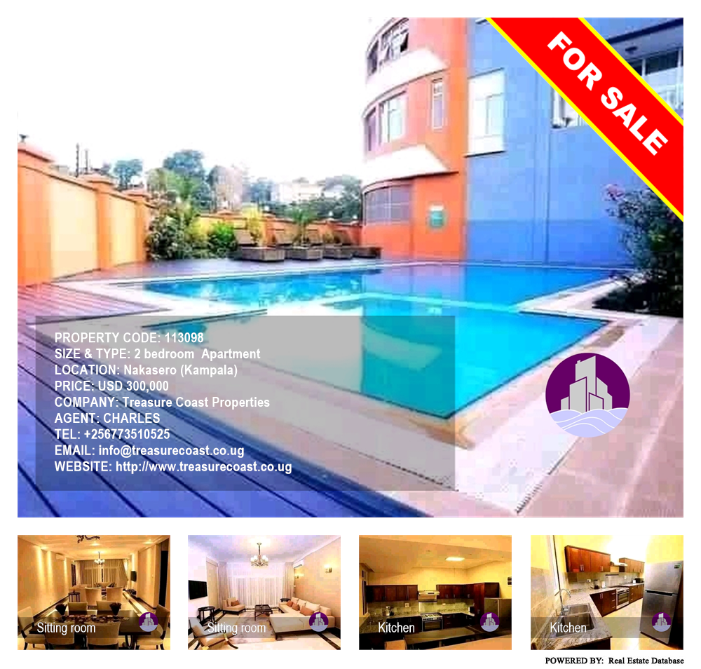 2 bedroom Apartment  for sale in Nakasero Kampala Uganda, code: 113098