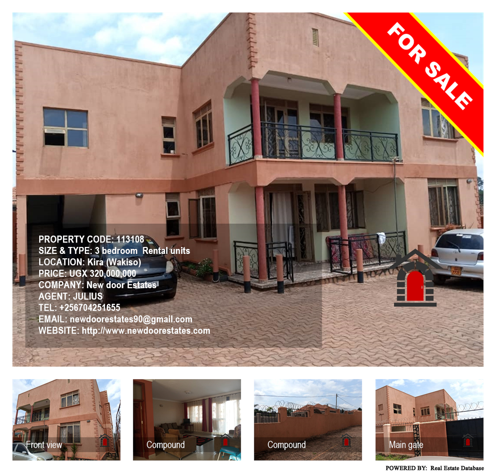 3 bedroom Rental units  for sale in Kira Wakiso Uganda, code: 113108