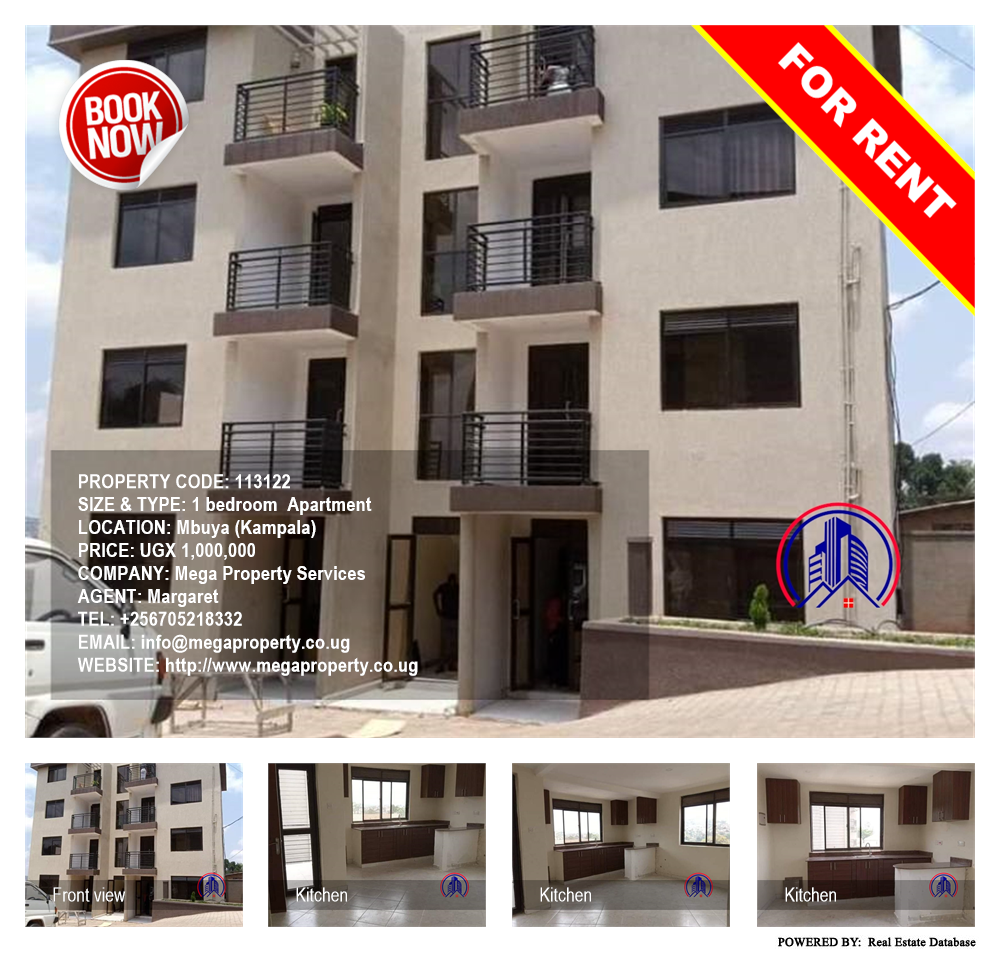 1 bedroom Apartment  for rent in Mbuya Kampala Uganda, code: 113122