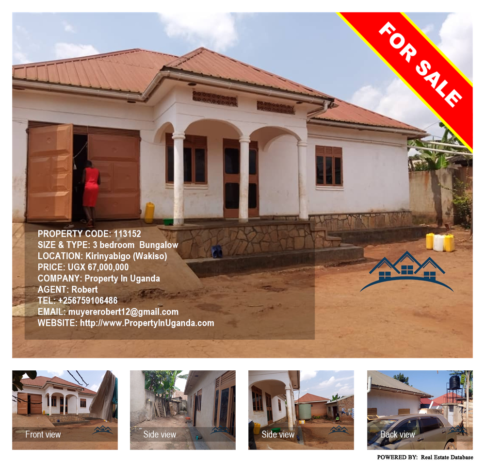 3 bedroom Bungalow  for sale in Kirinyabigo Wakiso Uganda, code: 113152