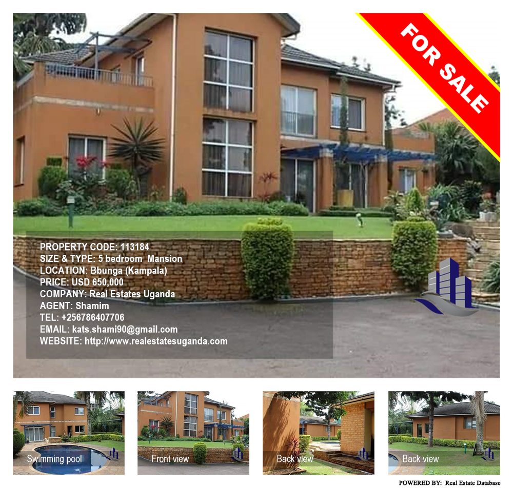 5 bedroom Mansion  for sale in Bbunga Kampala Uganda, code: 113184