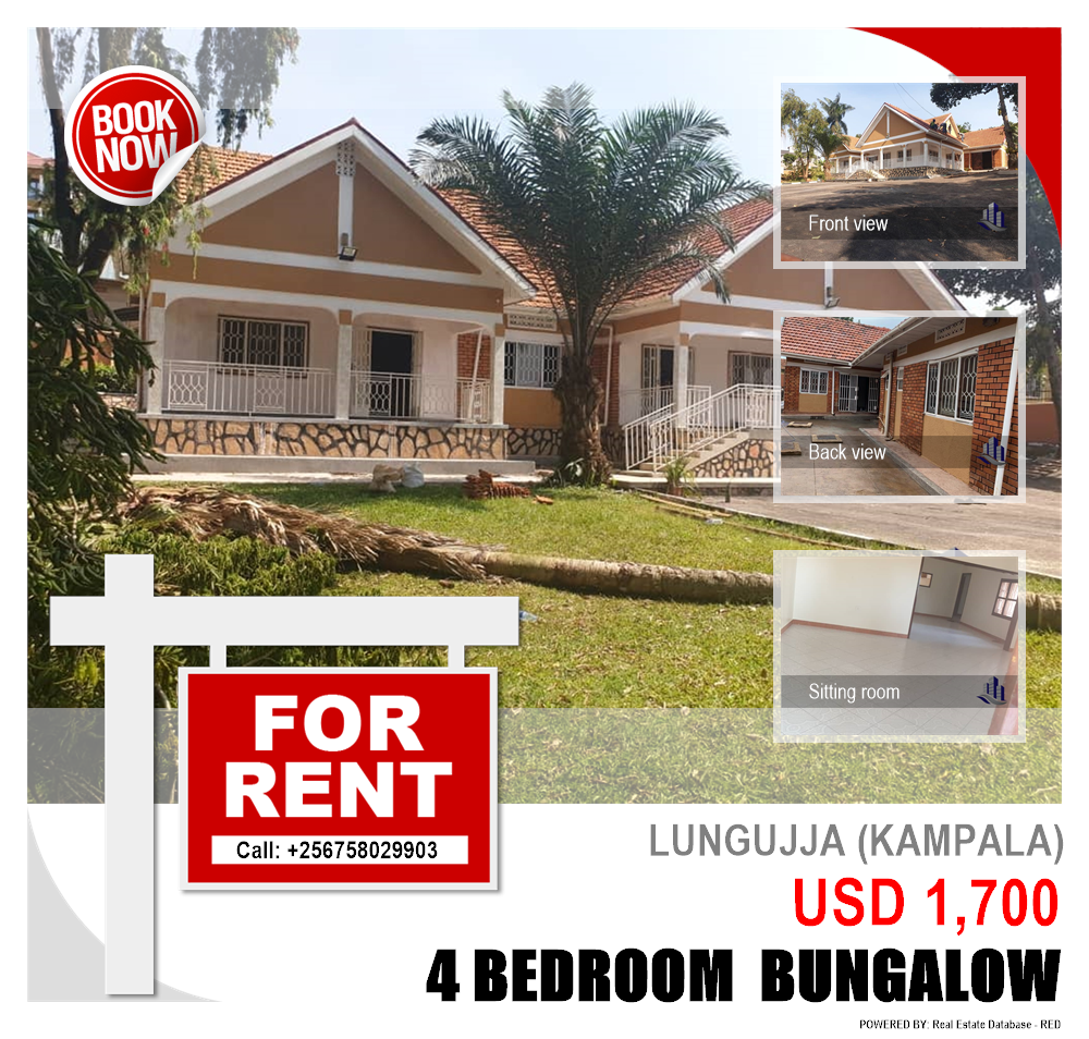 4 bedroom Bungalow  for rent in Lungujja Kampala Uganda, code: 113191