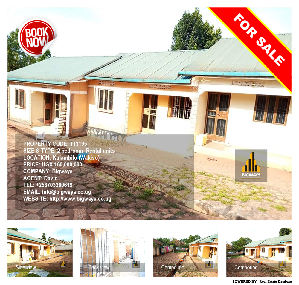 2 bedroom Rental units  for sale in Kulambilo Wakiso Uganda, code: 113195