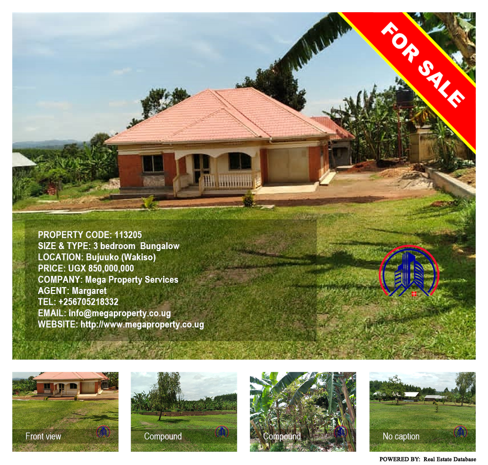 3 bedroom Bungalow  for sale in Bujuuko Wakiso Uganda, code: 113205