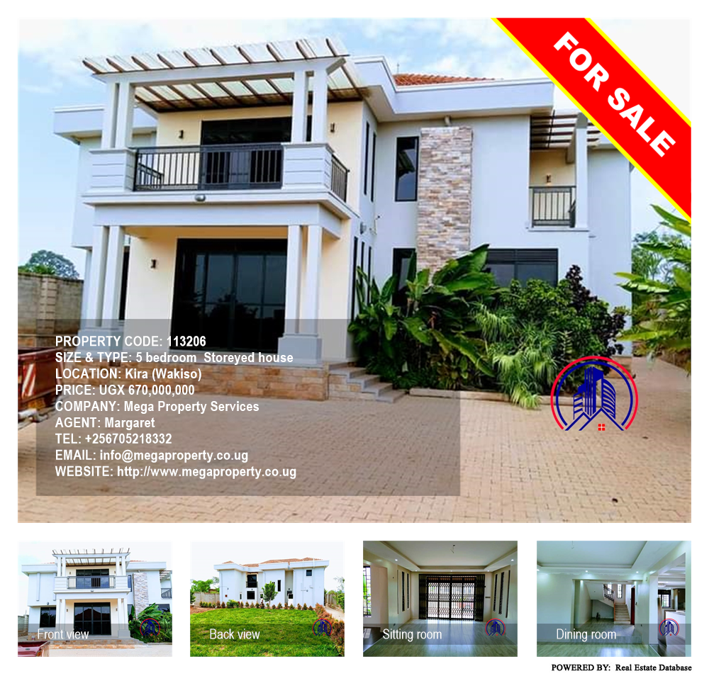 5 bedroom Storeyed house  for sale in Kira Wakiso Uganda, code: 113206
