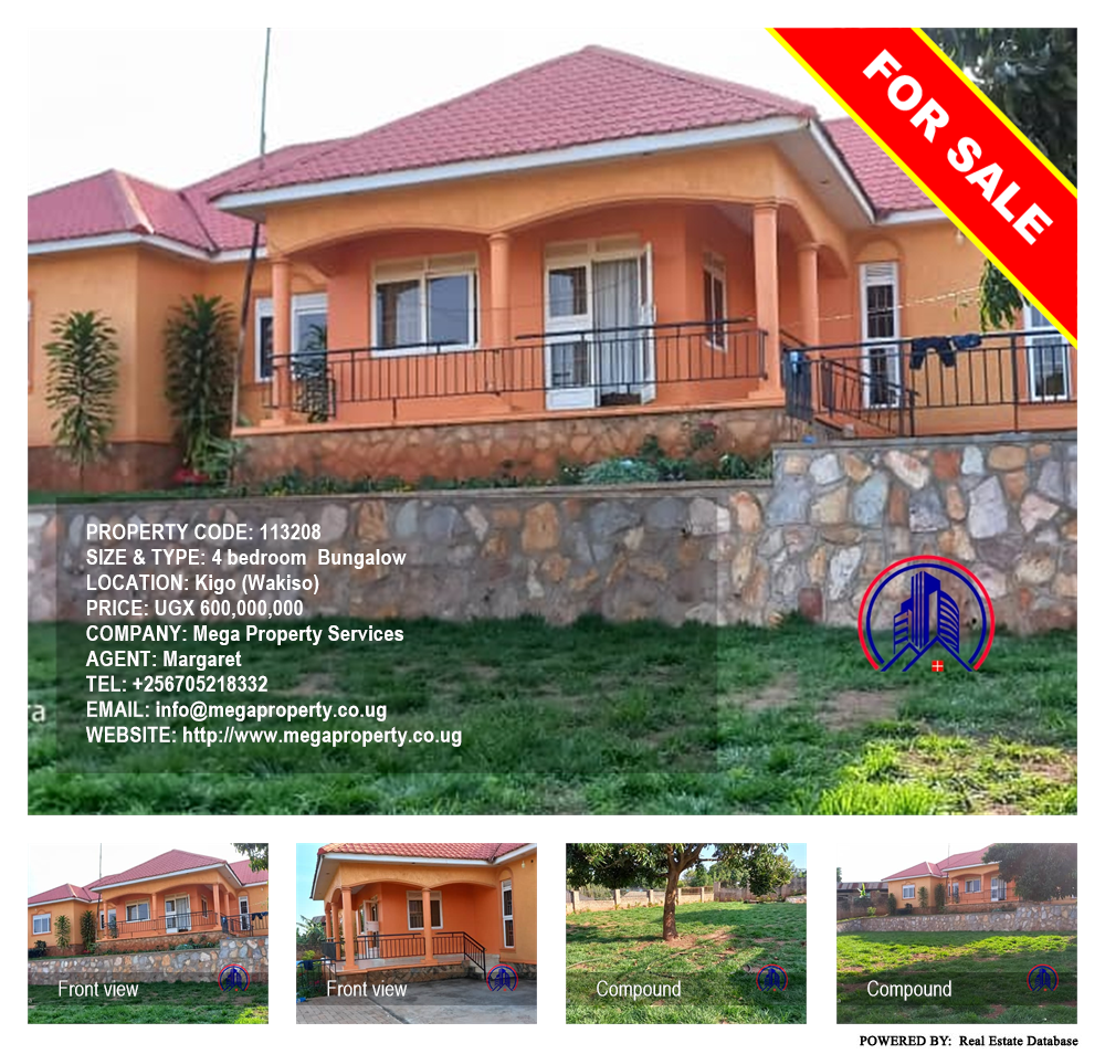 4 bedroom Bungalow  for sale in Kigo Wakiso Uganda, code: 113208