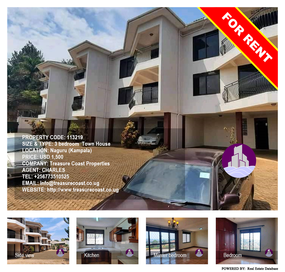 3 bedroom Town House  for rent in Naguru Kampala Uganda, code: 113219