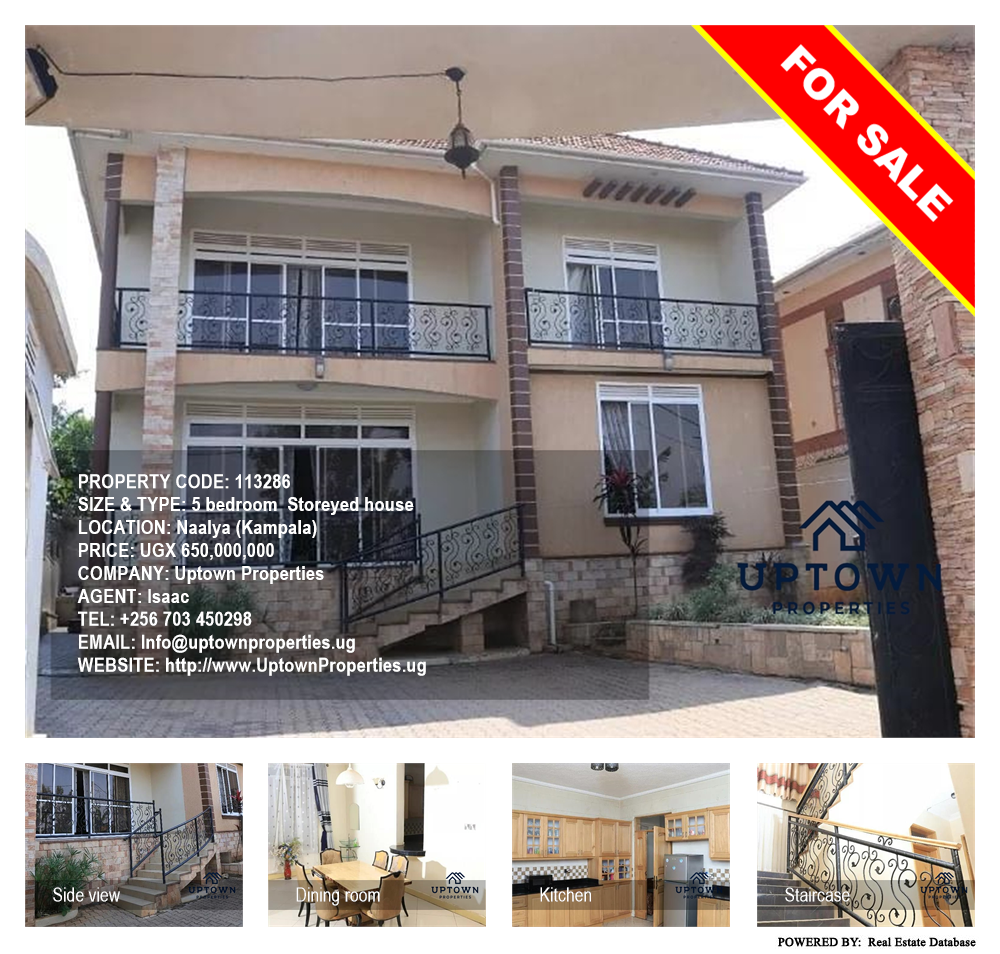 5 bedroom Storeyed house  for sale in Naalya Kampala Uganda, code: 113286