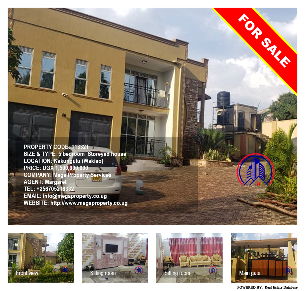 5 bedroom Storeyed house  for sale in Kakungulu Wakiso Uganda, code: 113321