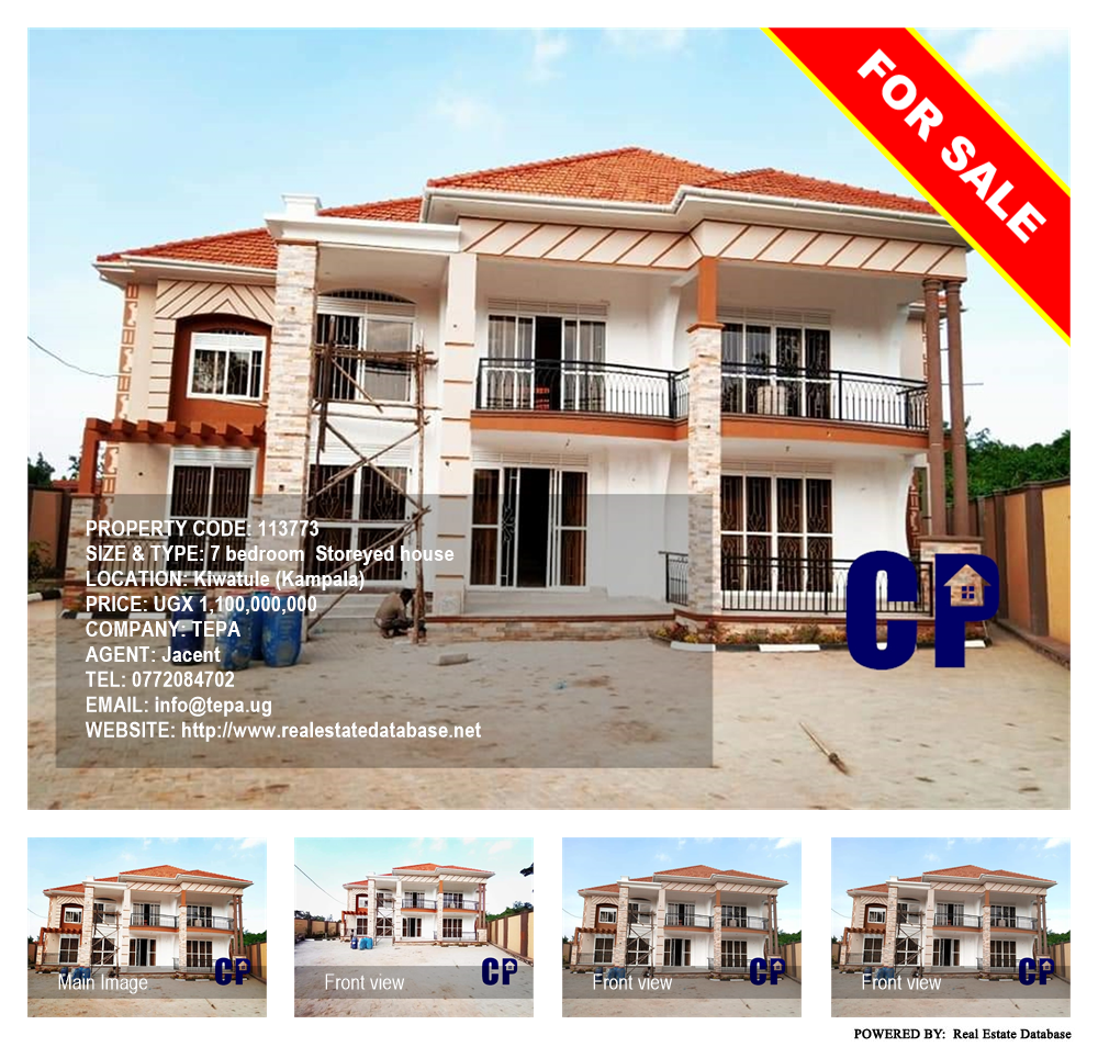 7 bedroom Storeyed house  for sale in Kiwaatule Kampala Uganda, code: 113773
