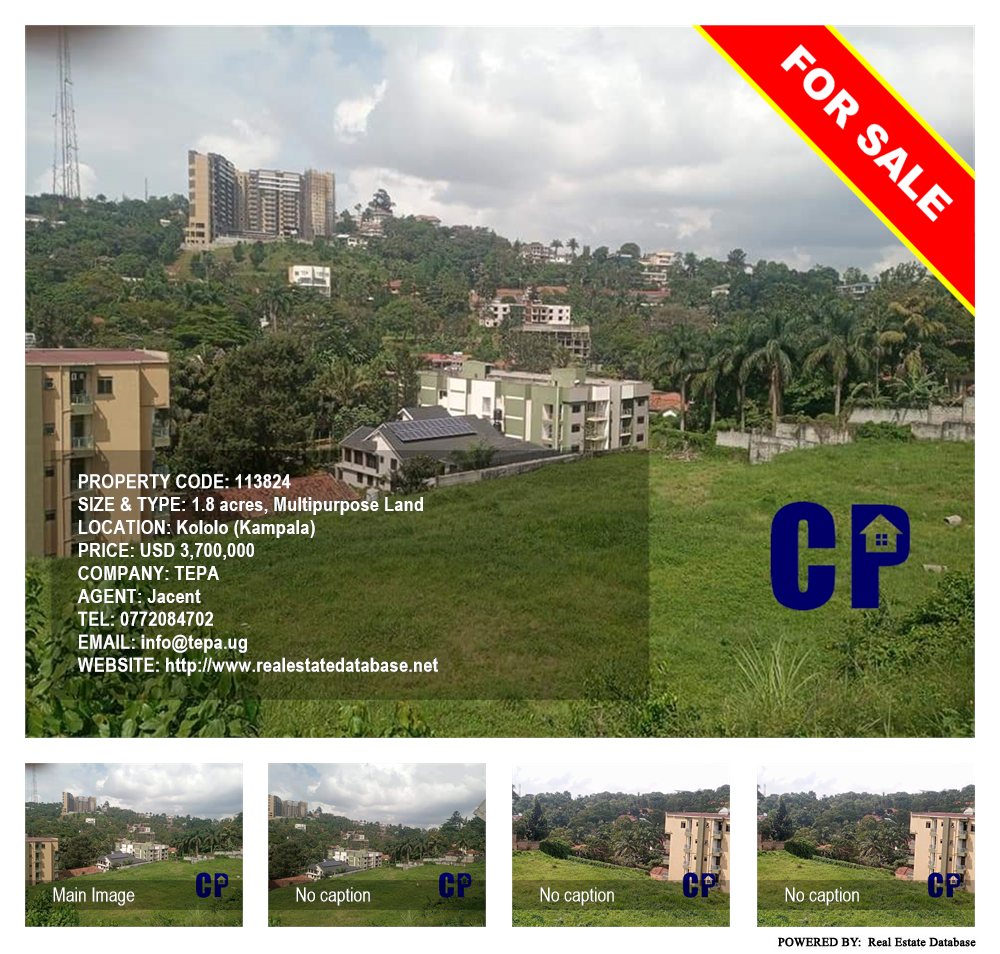 Multipurpose Land  for sale in Kololo Kampala Uganda, code: 113824