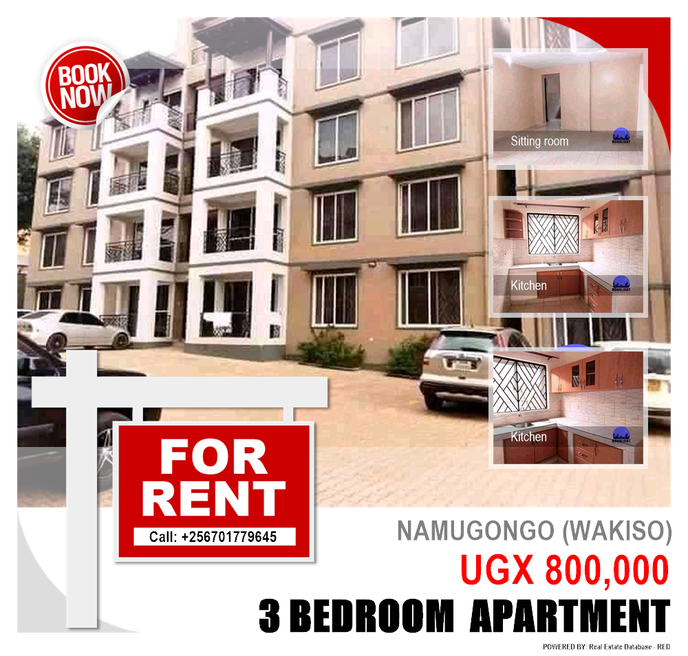 3 bedroom Apartment  for rent in Namugongo Wakiso Uganda, code: 113908