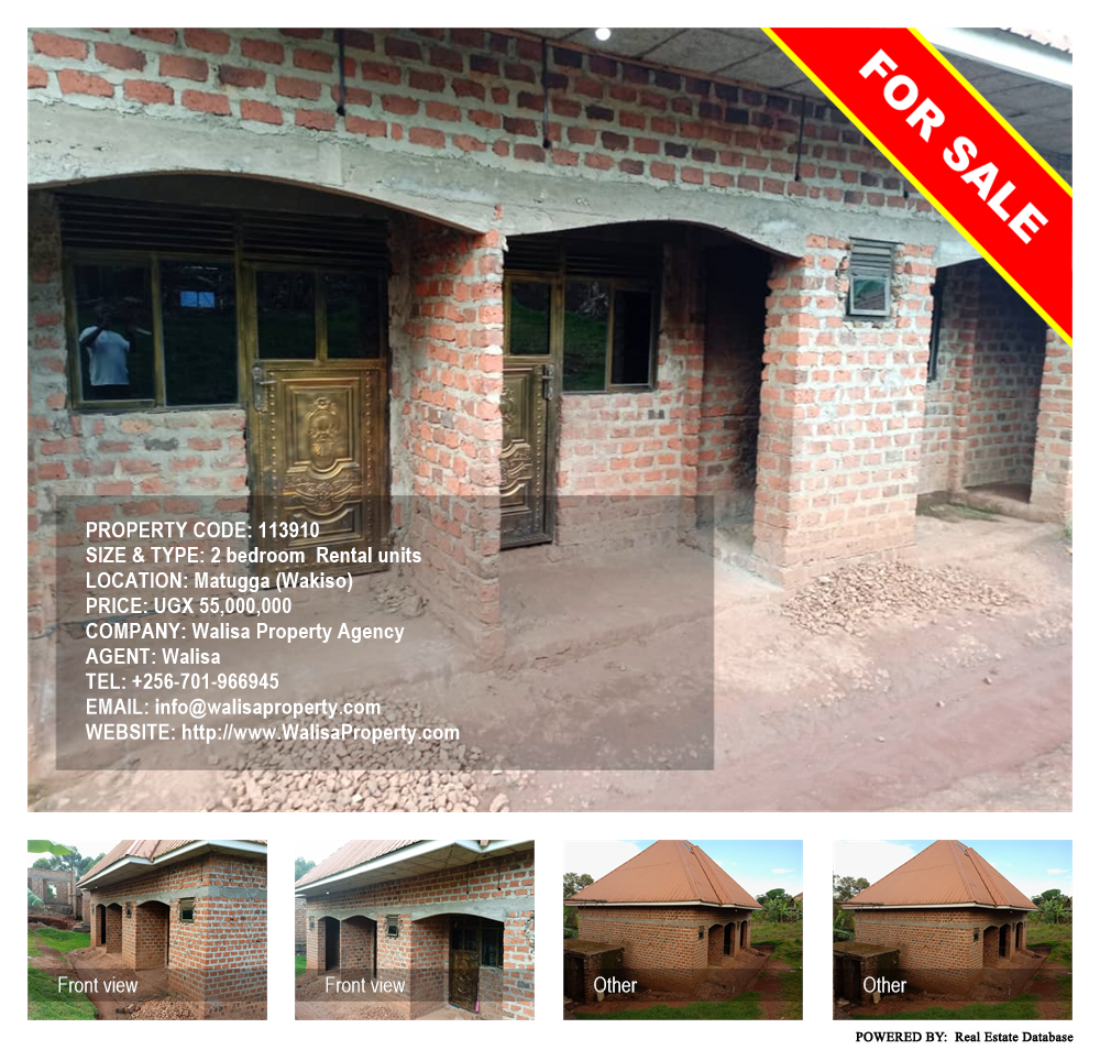 2 bedroom Rental units  for sale in Matugga Wakiso Uganda, code: 113910