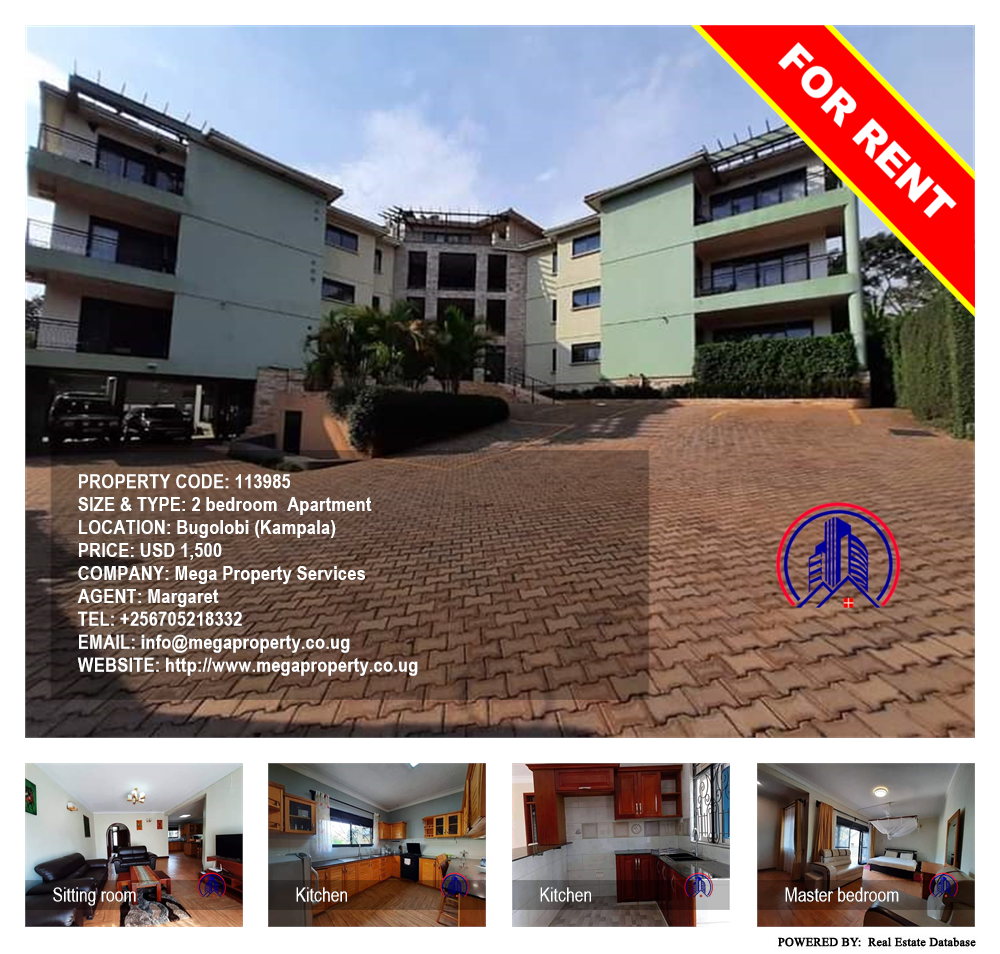 2 bedroom Apartment  for rent in Bugoloobi Kampala Uganda, code: 113985