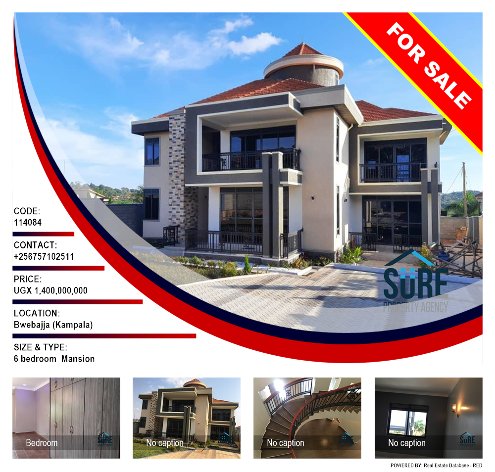 6 bedroom Mansion  for sale in Bwebajja Kampala Uganda, code: 114084