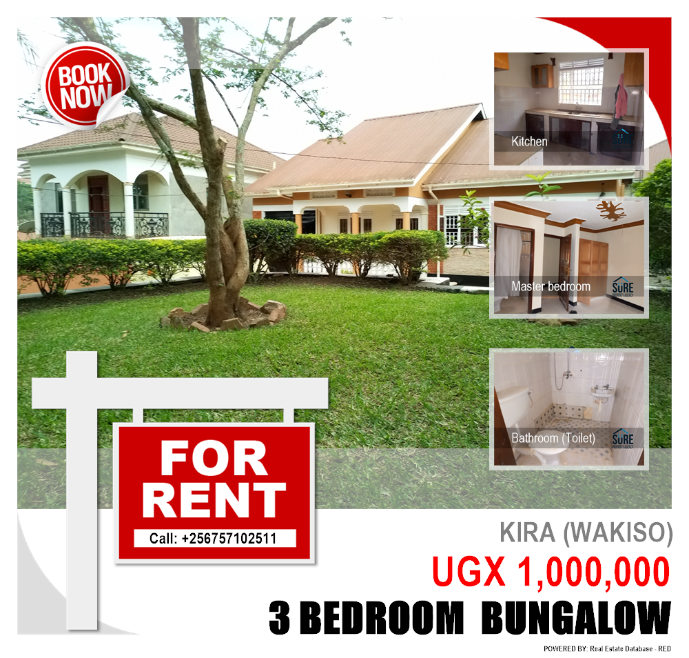 3 bedroom Bungalow  for rent in Kira Wakiso Uganda, code: 114089