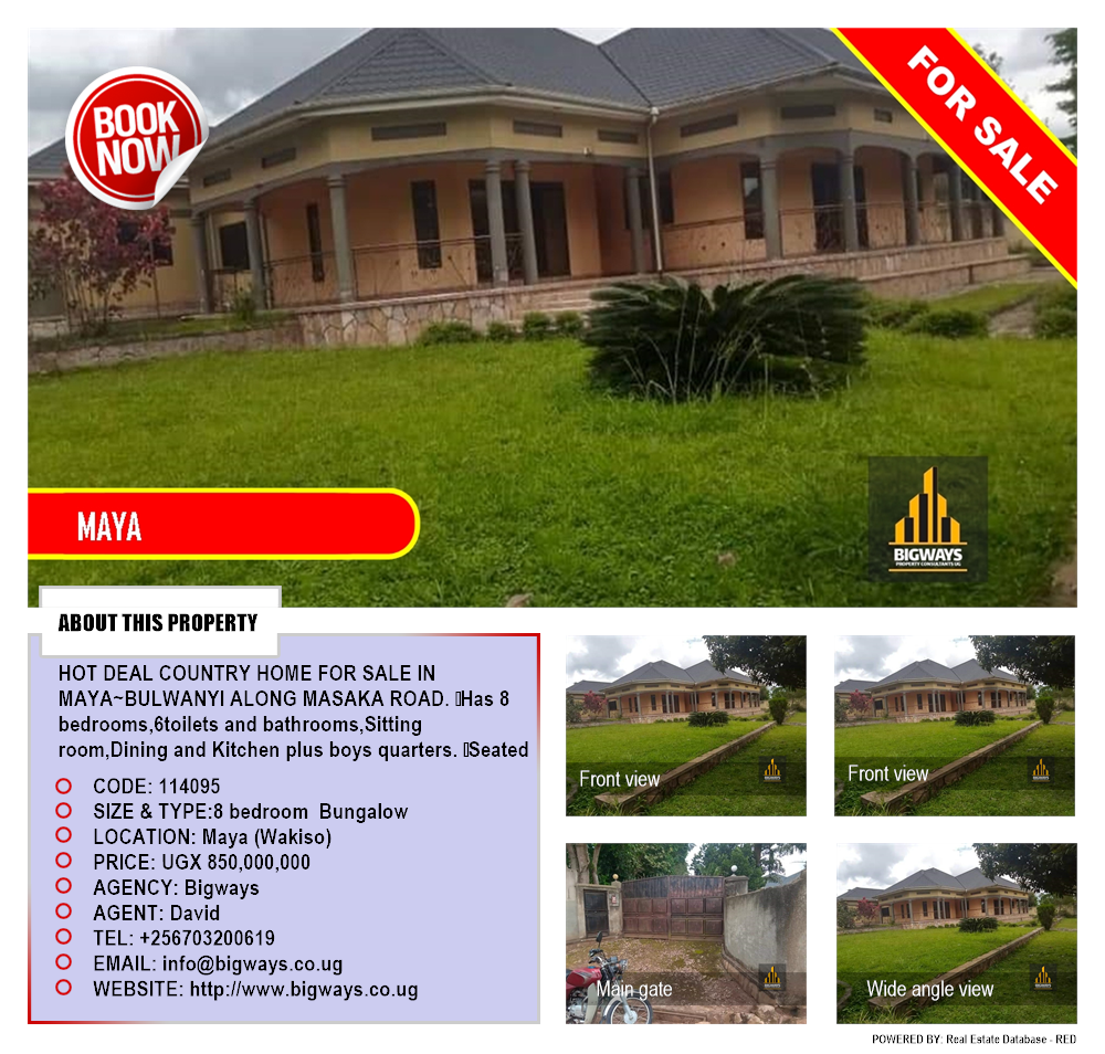 8 bedroom Bungalow  for sale in Maya Wakiso Uganda, code: 114095