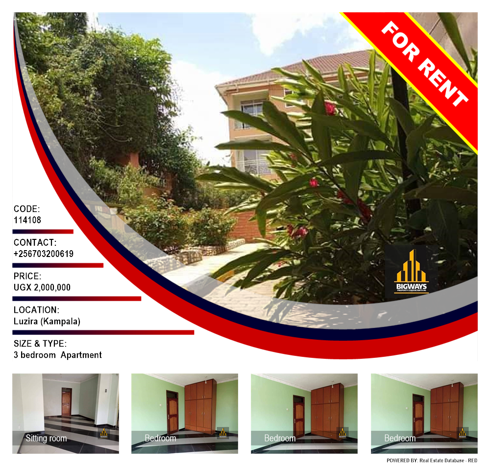 3 bedroom Apartment  for rent in Luzira Kampala Uganda, code: 114108