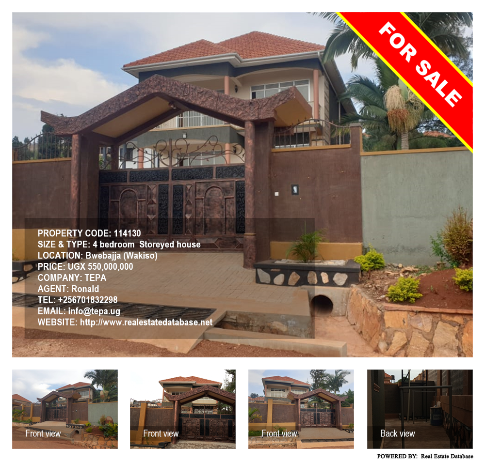 4 bedroom Storeyed house  for sale in Bwebajja Wakiso Uganda, code: 114130