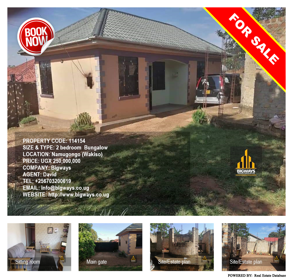 2 bedroom Bungalow  for sale in Namugongo Wakiso Uganda, code: 114154