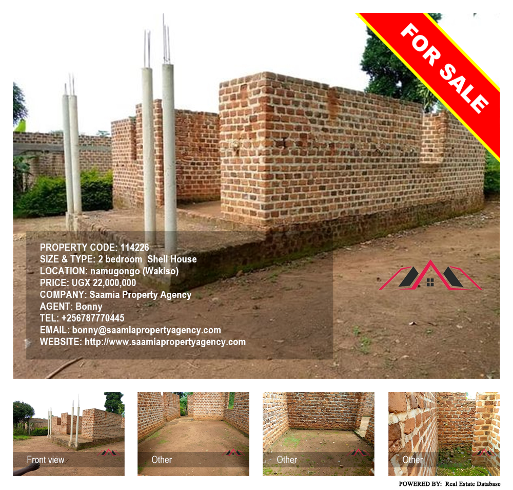 2 bedroom Shell House  for sale in Namugongo Wakiso Uganda, code: 114226