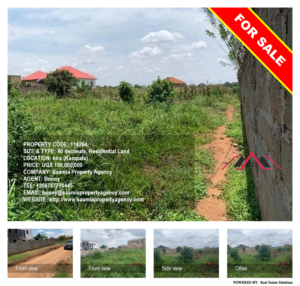 Residential Land  for sale in Kira Kampala Uganda, code: 114264