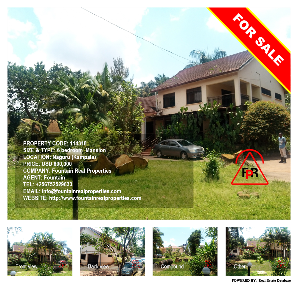 6 bedroom Mansion  for sale in Naguru Kampala Uganda, code: 114318