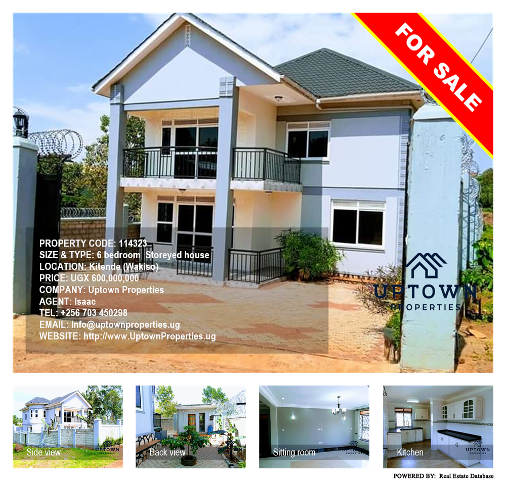 6 bedroom Storeyed house  for sale in Kitende Wakiso Uganda, code: 114323