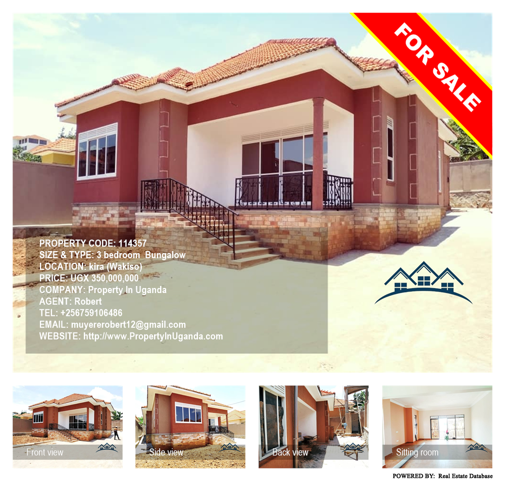 3 bedroom Bungalow  for sale in Kira Wakiso Uganda, code: 114357